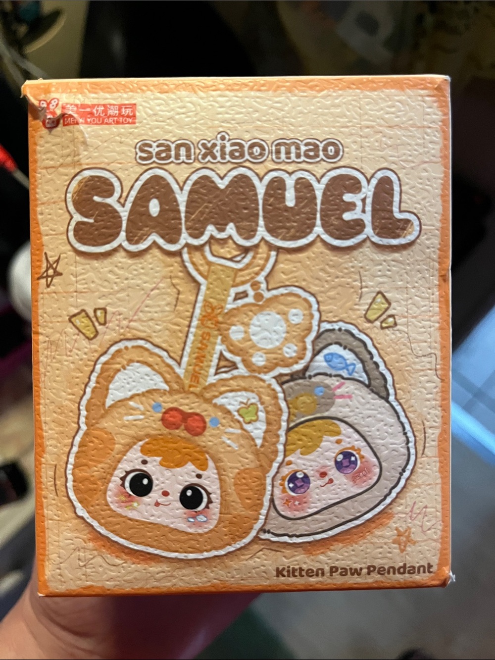 **3 for $12 SAMUEL san xiao mao mystery kitten paw pendant